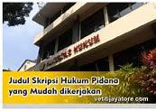 Judul Skripsi Hukum Pidana Yang Mudah Dikerjakan